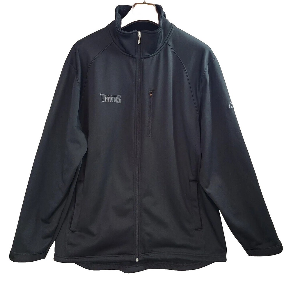 Tennessee Titans Reebok NFL Adult (L) Black w/Gray Embroidery Zip Soft Jacket